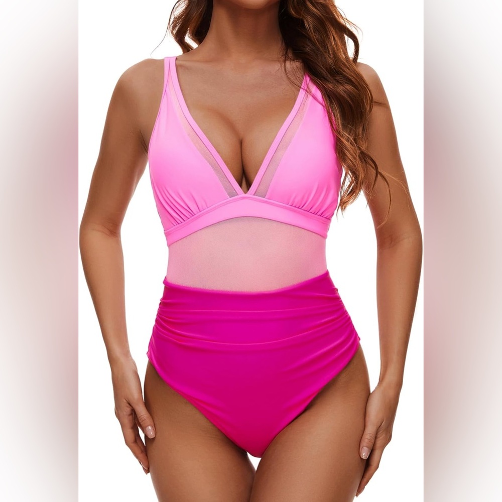 Vibrant Pink Women's One-Piece Swimsuit